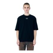 Bomuld Jersey Crewneck T-shirt med Logo