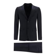 Uld Mohair Twill Blazer Bukser Sæt