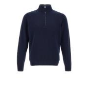 Herre Uld Kashmir Sweater Marineblå