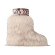 Beige Yeti Faux Fur Mid Støvler