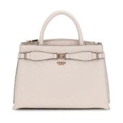 Taupe Konvertibel Crossbody Taske Deesa Logo