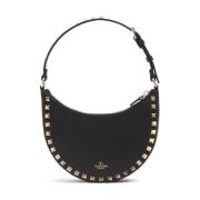 Sort Rockstud Mini Taske