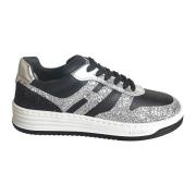 Glitter Sneakers i Glat Læder