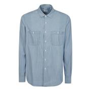 Denim Chambray Button-Up Skjorte