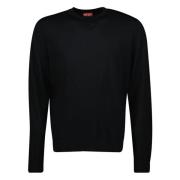 Sort K-Valiam Uld Slim Fit Sweater