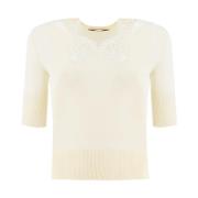 Blomstret Blonde Crew-Neck Sweater