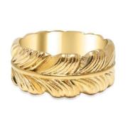 Men's Gold Feather Ring