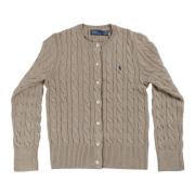 Brun Sweater med Signatur Broderi