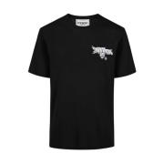 Sort bomuld jersey T-shirt med Splash og Bear logo print på hjertet