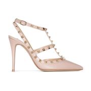 Pink Rockstud Pumps Elegante Sko