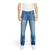 Blå Bomuld Elastan Bland Jeans Kollektion