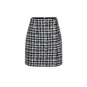 Houndstooth A-Line Nederdel