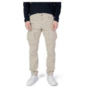 Cargo Bukser Beige Plain Jeans