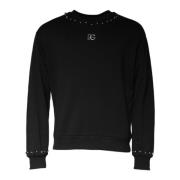 Sort Logo Studded Pullover Sweatshirt