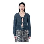 Mohair Tie-String Cardigan