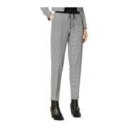 Slim-Fit Wool Blend Houndstooth Trousers