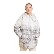 Kort dunjakke i vandafvisende polyester