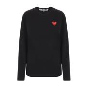 Sort Heart Logo Langærmet T-shirt