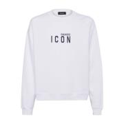 Hvid Relax Fit Crewneck Sweater