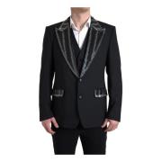 Paillet Trim Blazer 2-Delt Sæt