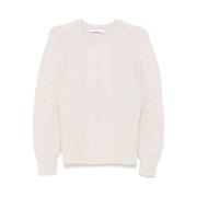 Beige Cable Strik Sweater