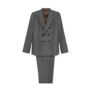 Pinstripe Blazer og Bukser Sæt