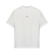 Hvid Crew Neck Logo T-shirt