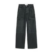 Sort Denim Cargo Jeans