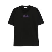 Sort Crew Neck Kortærmet T-shirt