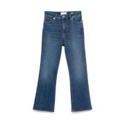 Indigo Denim Flared Jeans