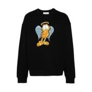 Sort Garfield Print Sweatshirt