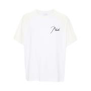 Hvid Bomuld Jersey Crew Neck T-shirt