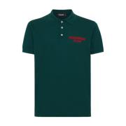 Mørkegrøn polo shirt med logo