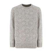 Elegant Crew-Neck Jumper med Mønster