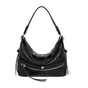 Sort Baguette Hobo Crossbody Taske