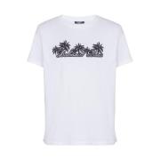 Bomuld Jersey Palm Tree Print T-shirt