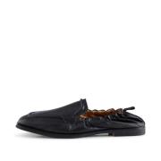 Erika loafer læder - BLACK GRAIN