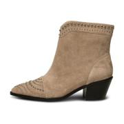 STB-ANNIKA WESTERN STUD SUEDE - TAUPE