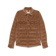 Brun Corduroy Puffer Jakke