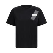 Ikonisk Monogram Ribbet Bomulds T-Shirt