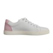 Hvid Pink Læder Lavtop Sneakers