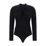 Bodysuit med Tylapplikation og Cut-Out