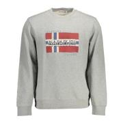 Grå Sweatshirt med Print og Lange Ærmer