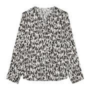 Trykt A-formet bluse