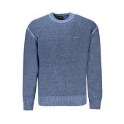 Blå Uld Pullover Sweater