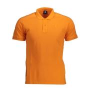 Orange Polo Shirt med korte ærmer