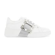 Hvide Rhinestone Skate Sneakers