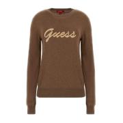 Logo Broderet Sweater - Brun