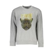 Gr Designer Sweatshirt med Rund Hals