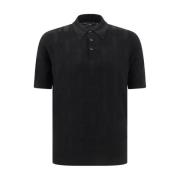 Silke Jacquard Logo Polo Skjorte